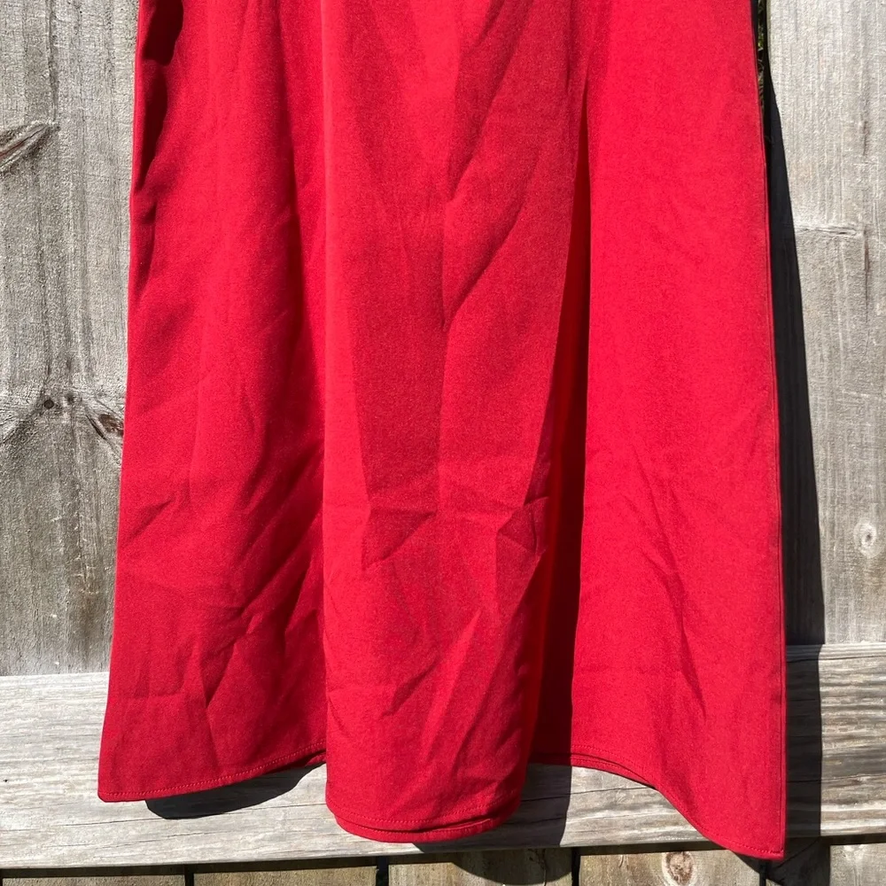 Mud Pie Red Ruffle Neck Mini Dress - Picture 9 of 10